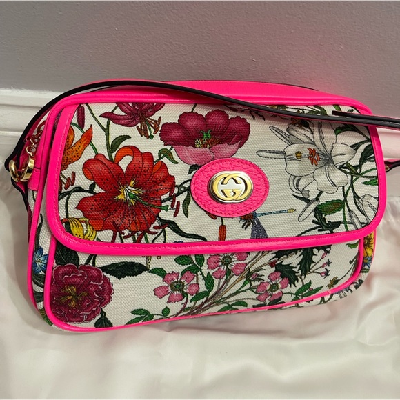 GUCCI canvas floral shoulder bag 550147 - Picture 4 of 16